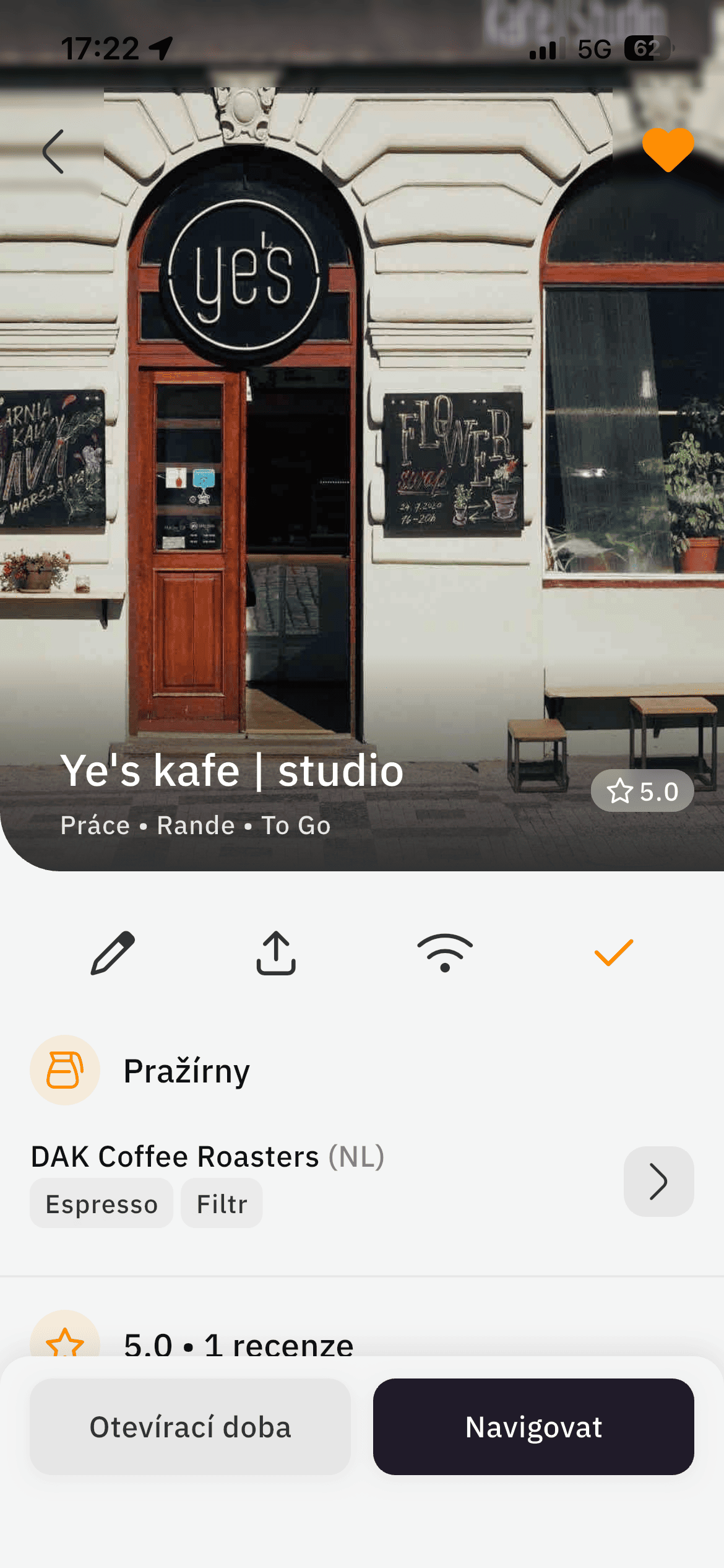 Detail každé kavárny